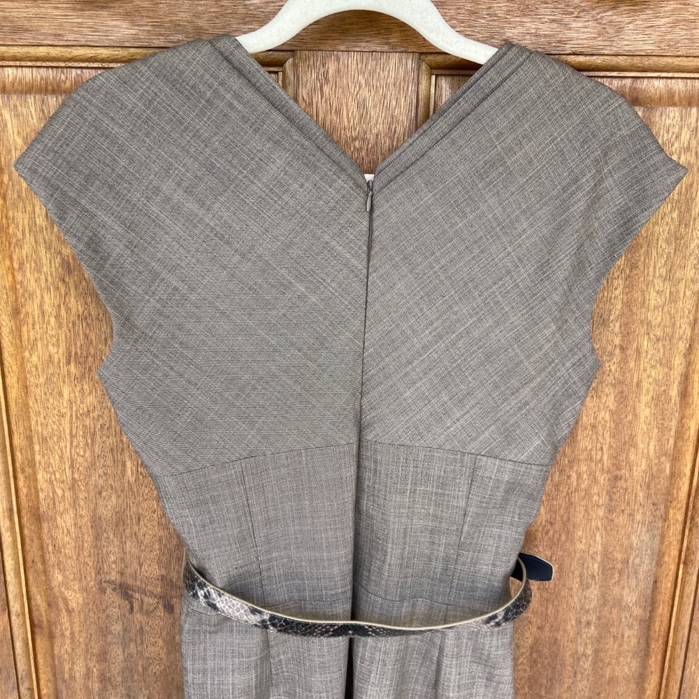 Antonio Melani | Taupe sleeveless dress w/ belt, 6 - Picture 8 of 14